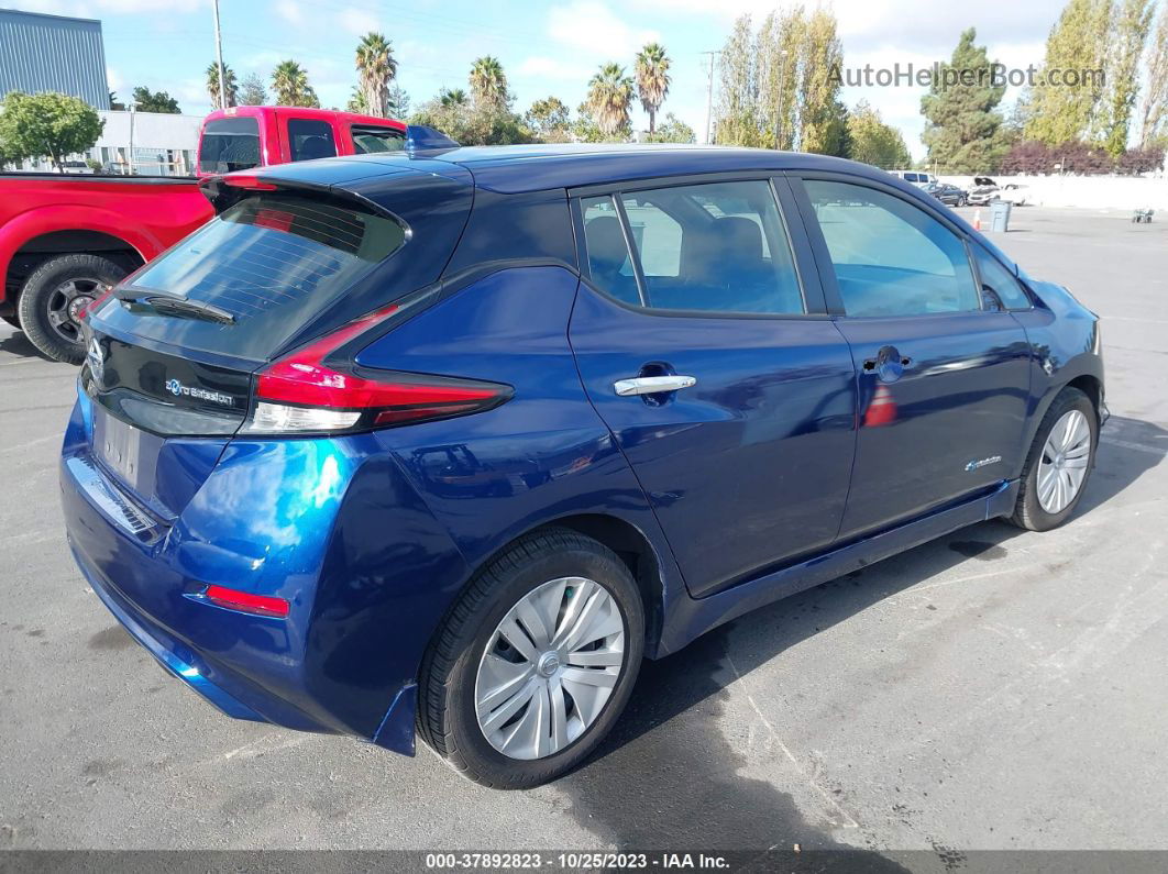 2019 Nissan Leaf S Синий vin: 1N4AZ1CP8KC302426