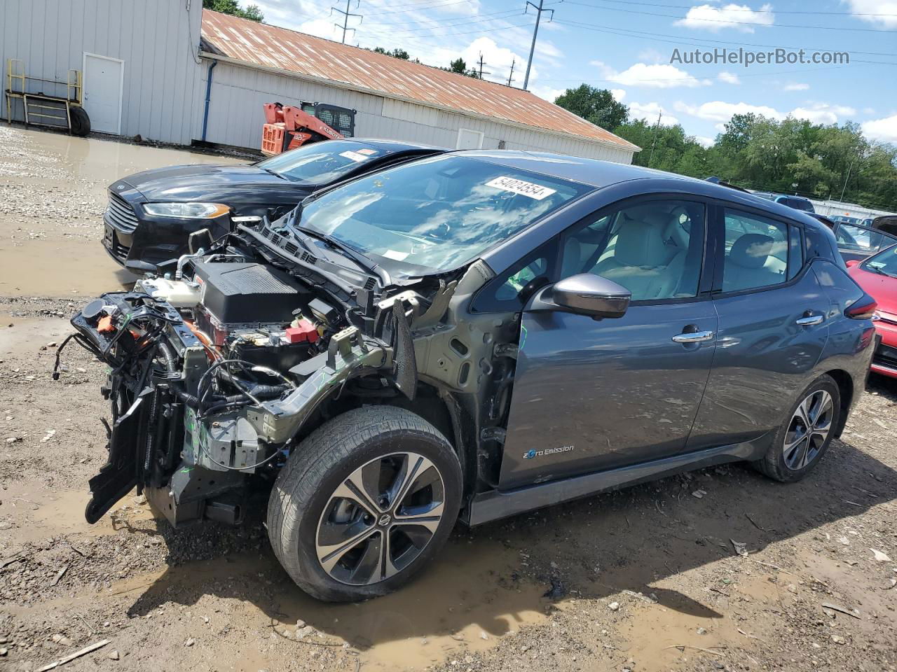 2019 Nissan Leaf S Black vin: 1N4AZ1CP8KC303236