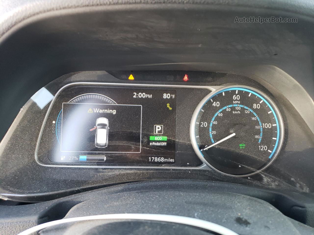 2019 Nissan Leaf S Синий vin: 1N4AZ1CP8KC305066