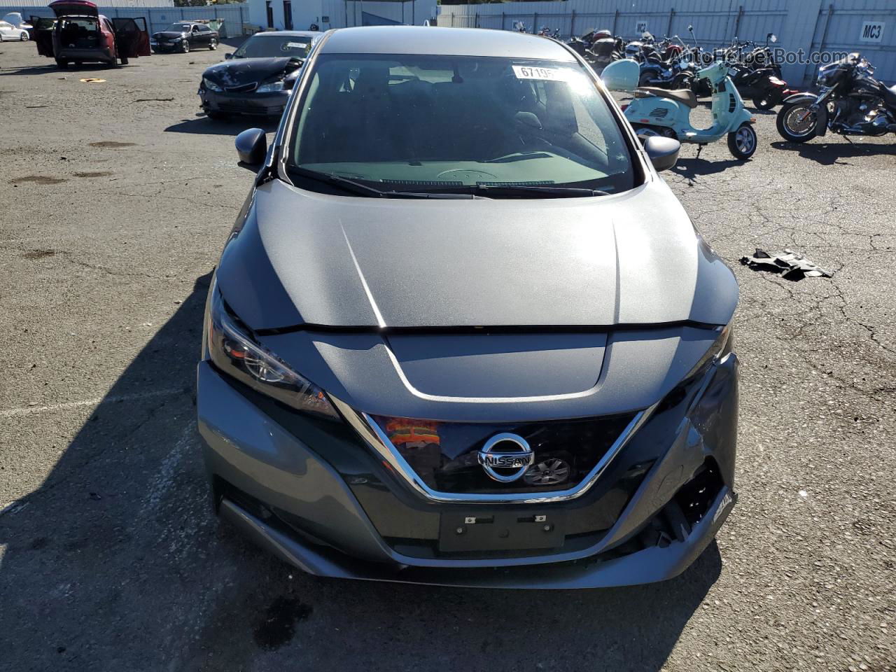 2019 Nissan Leaf S Gray vin: 1N4AZ1CP8KC307867