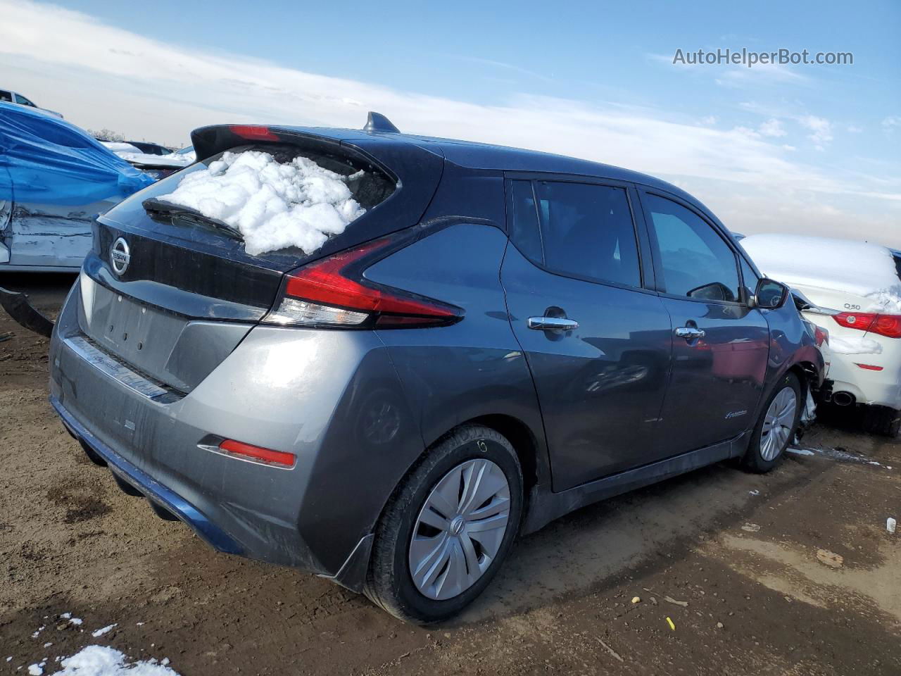 2019 Nissan Leaf S Серый vin: 1N4AZ1CP8KC308940