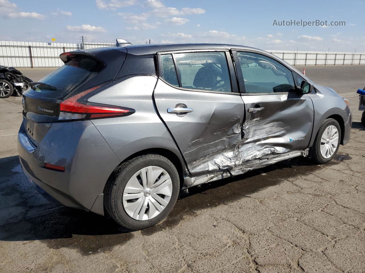 2019 Nissan Leaf S Gray vin: 1N4AZ1CP8KC309344