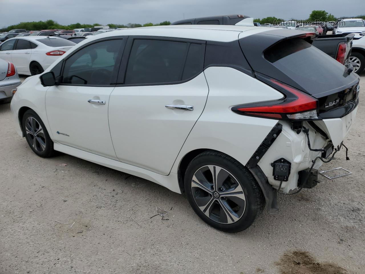 2019 Nissan Leaf S White vin: 1N4AZ1CP9KC303066