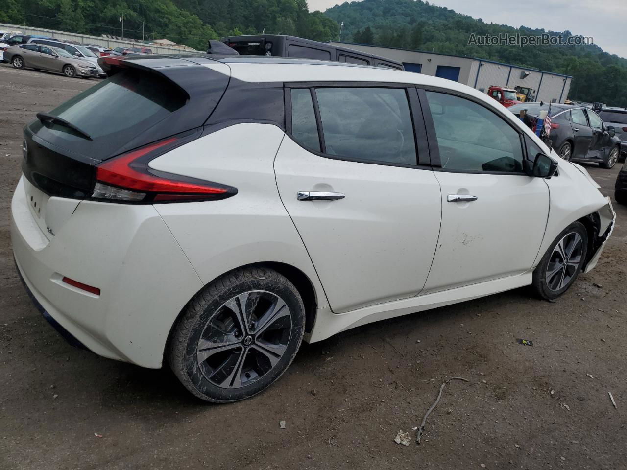 2019 Nissan Leaf S White vin: 1N4AZ1CP9KC304525