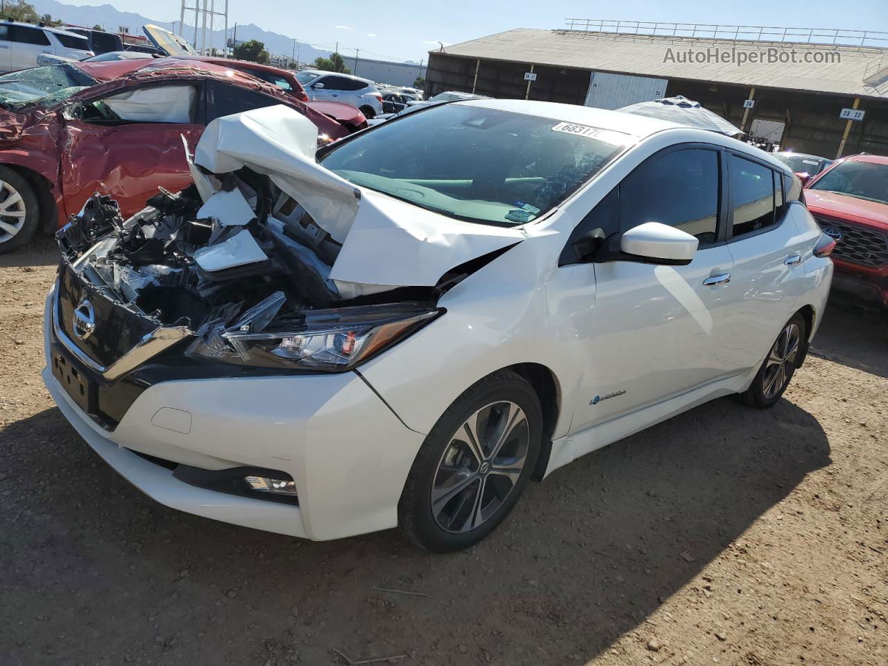 2019 Nissan Leaf S Белый vin: 1N4AZ1CPXKC306395