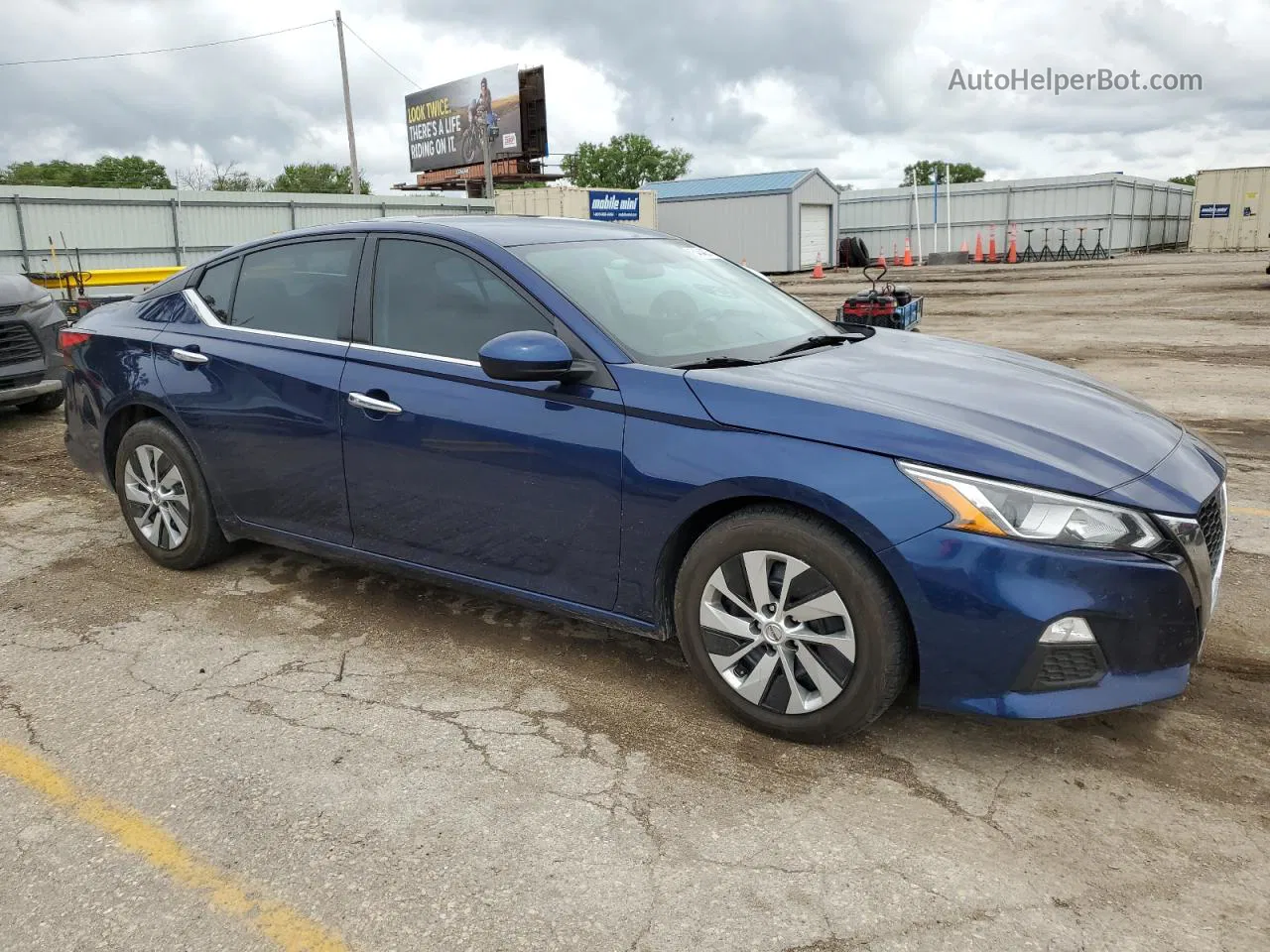 2019 Nissan Altima S Синий vin: 1N4BL4BV1KC195842