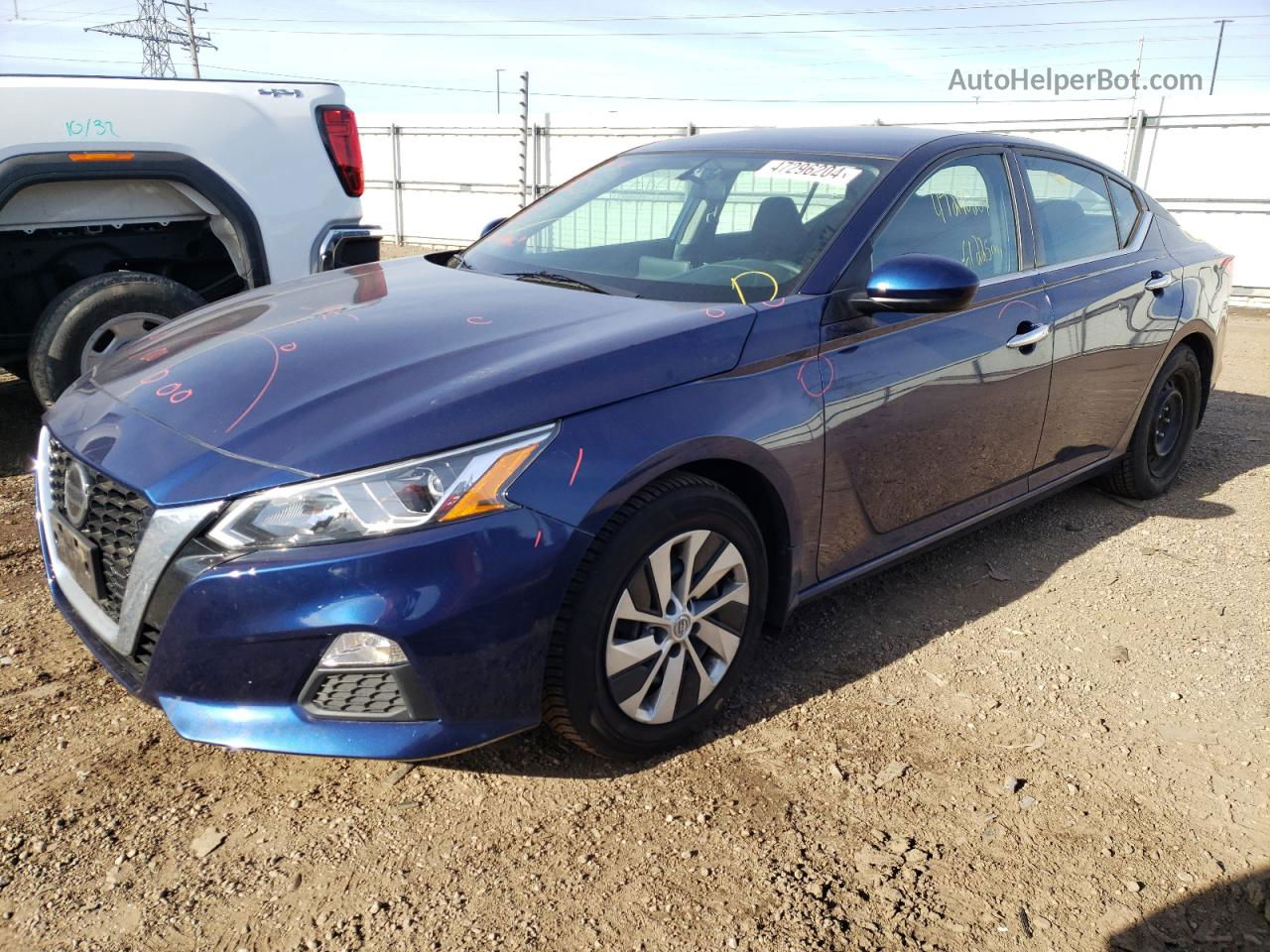 2019 Nissan Altima S Синий vin: 1N4BL4BV8KC193912