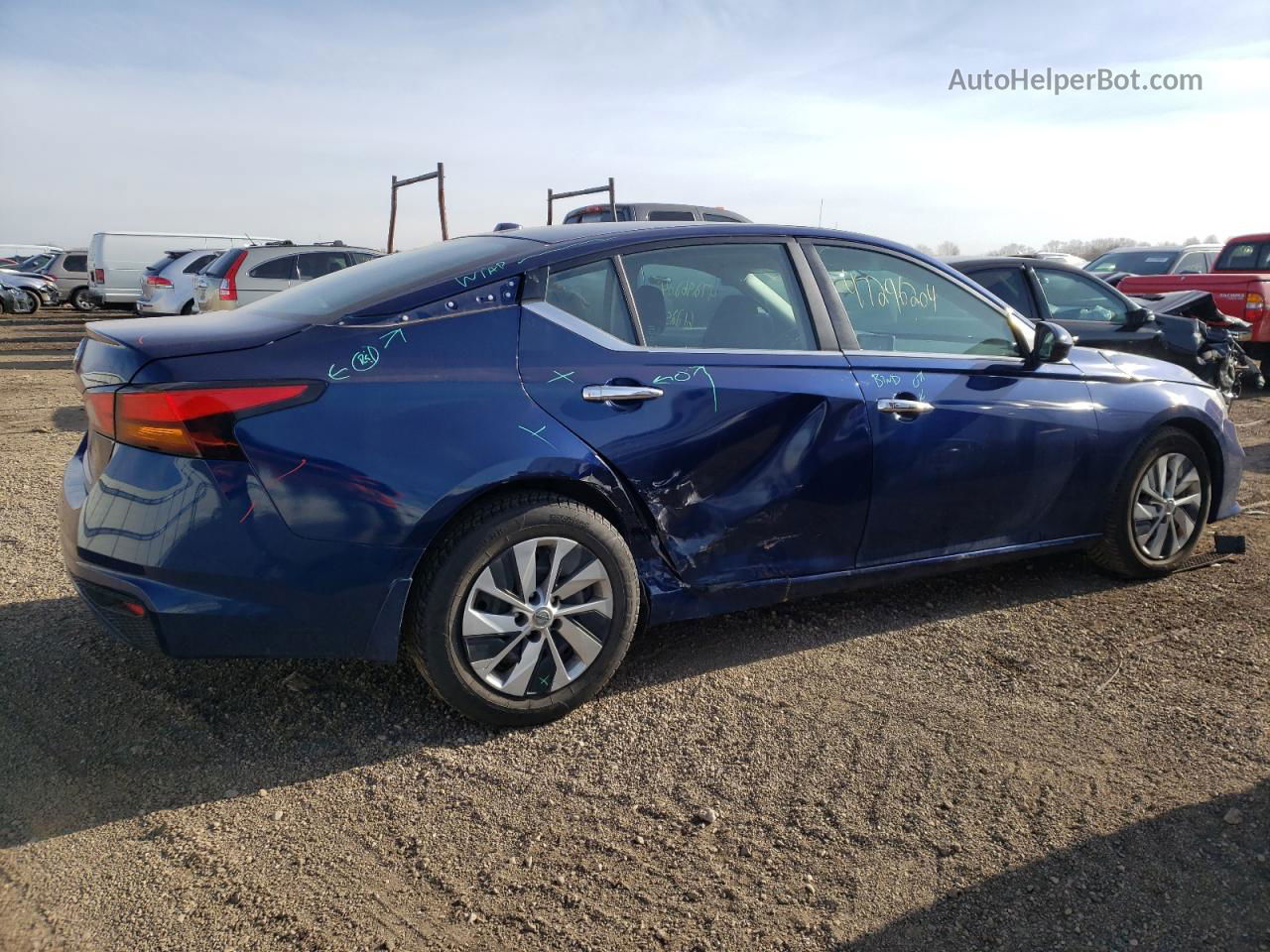 2019 Nissan Altima S Синий vin: 1N4BL4BV8KC193912