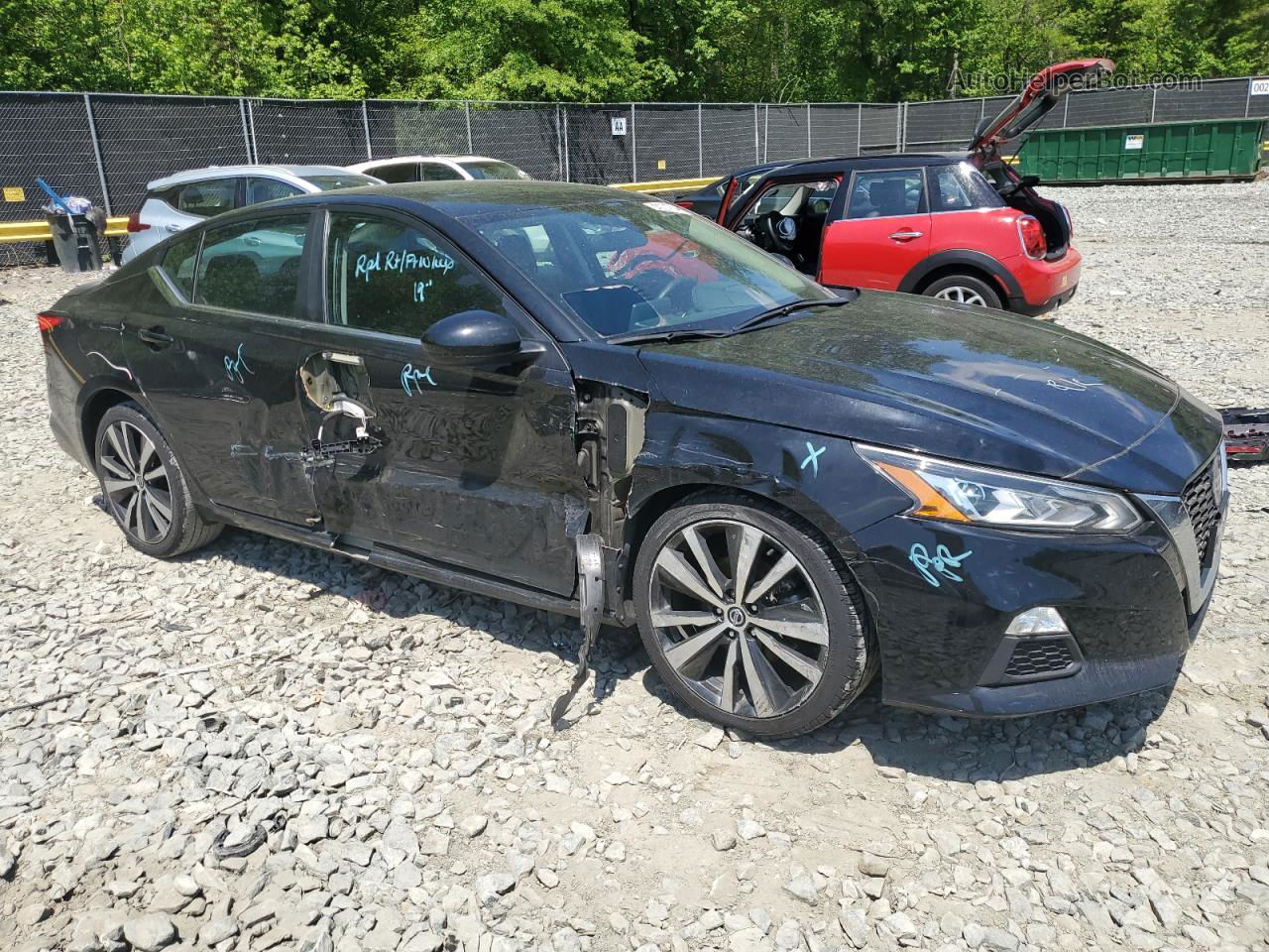 2021 Nissan Altima Sr Черный vin: 1N4BL4CV3MN340448