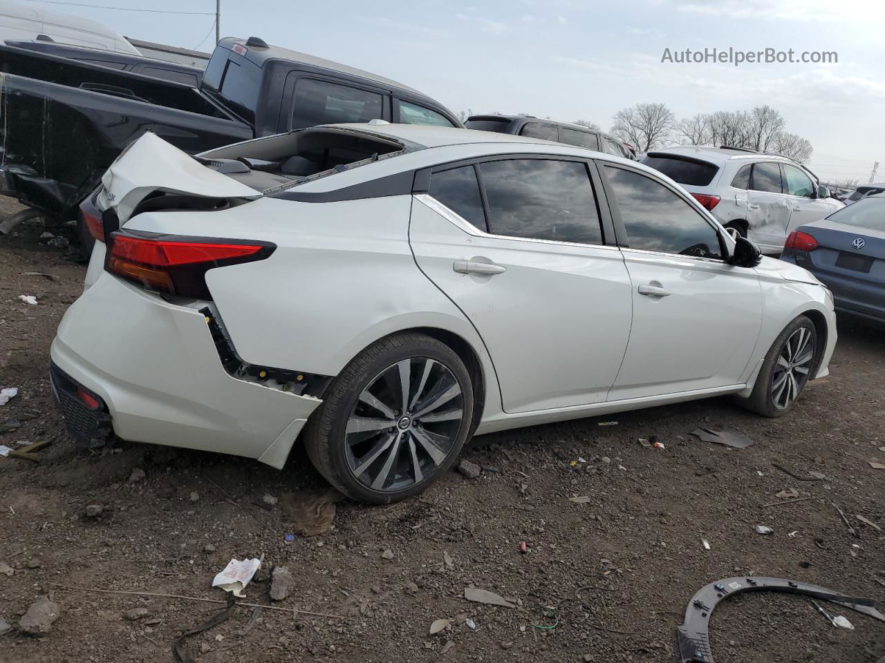 2019 Nissan Altima Sr Белый vin: 1N4BL4CV7KC244637