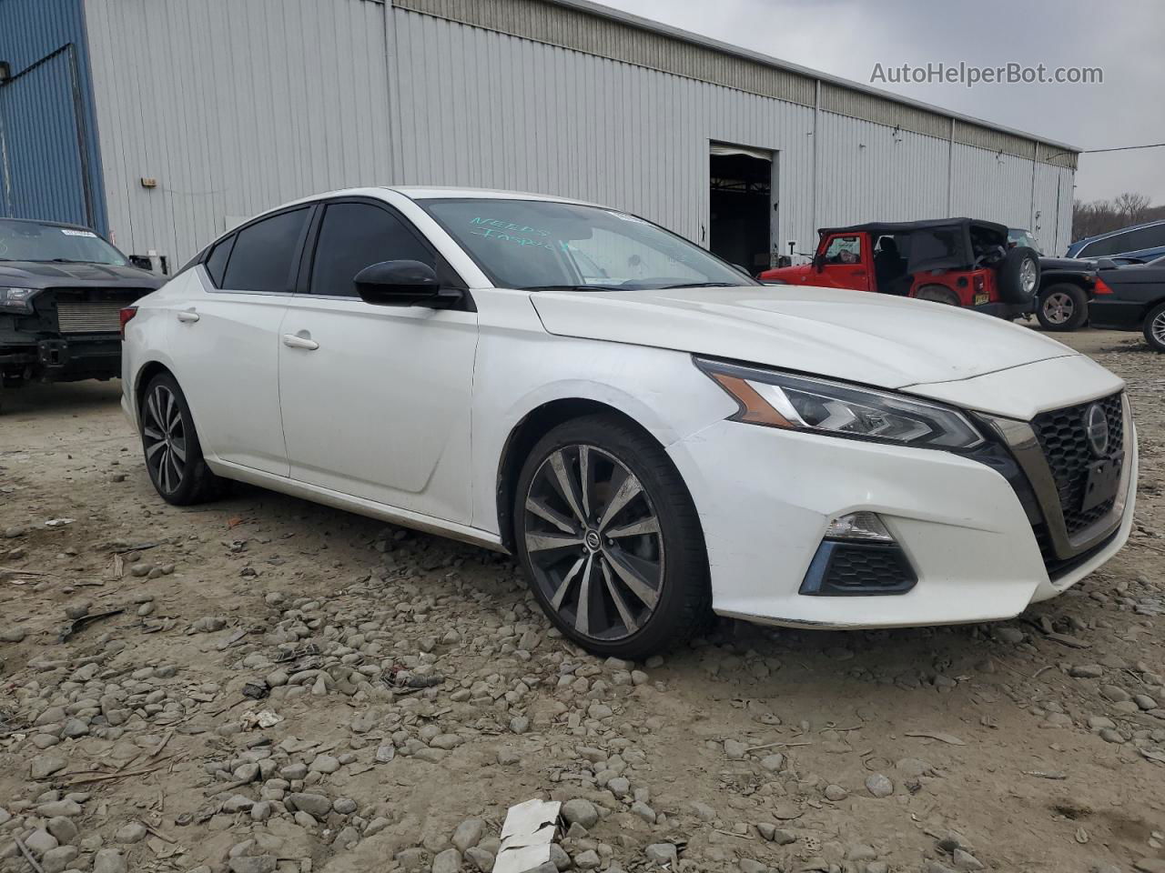 2019 Nissan Altima Sr White vin: 1N4BL4CV8KN303666