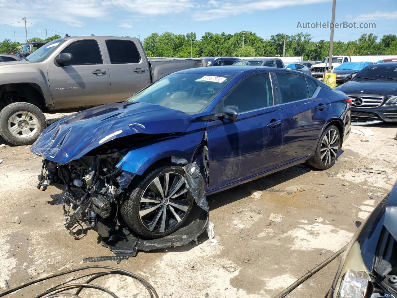 2021 Nissan Altima Sr Blue vin: 1N4BL4CV9MN329437