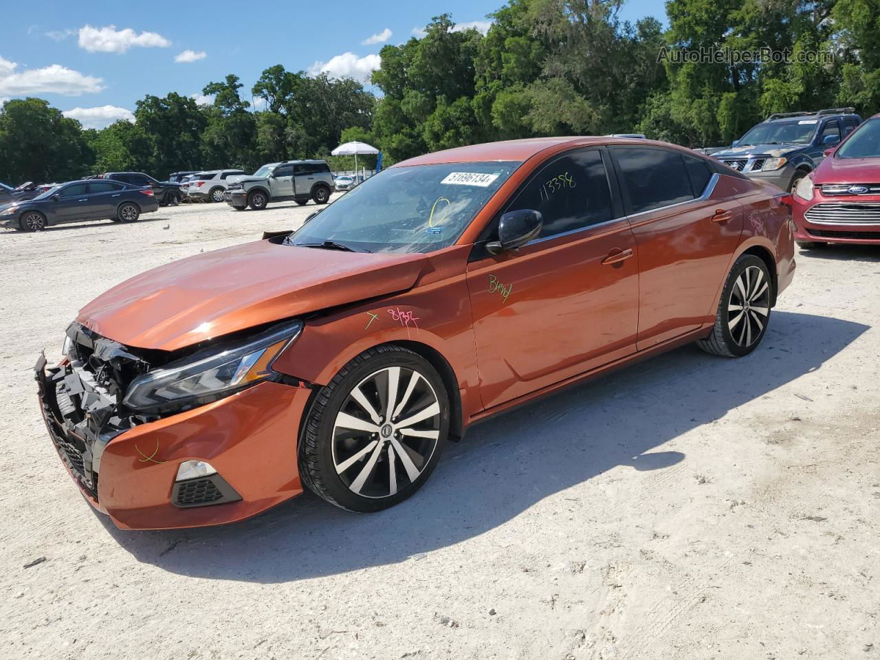 2019 Nissan Altima Sr Orange vin: 1N4BL4CVXKN308741