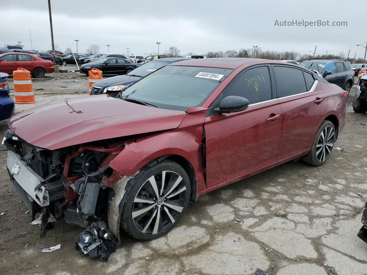 2021 Nissan Altima Sr Темно-бордовый vin: 1N4BL4CW3MN349594