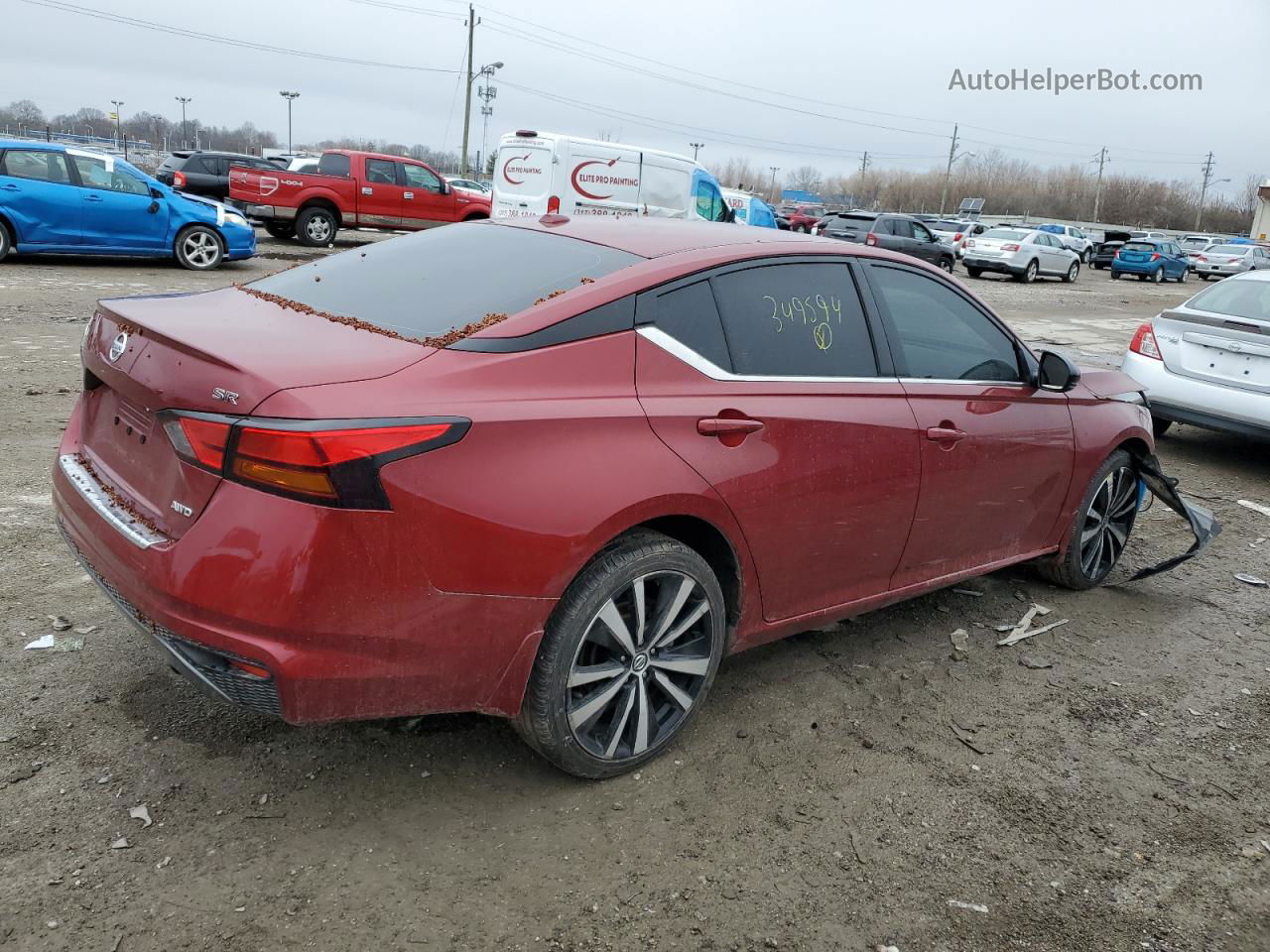 2021 Nissan Altima Sr Maroon vin: 1N4BL4CW3MN349594