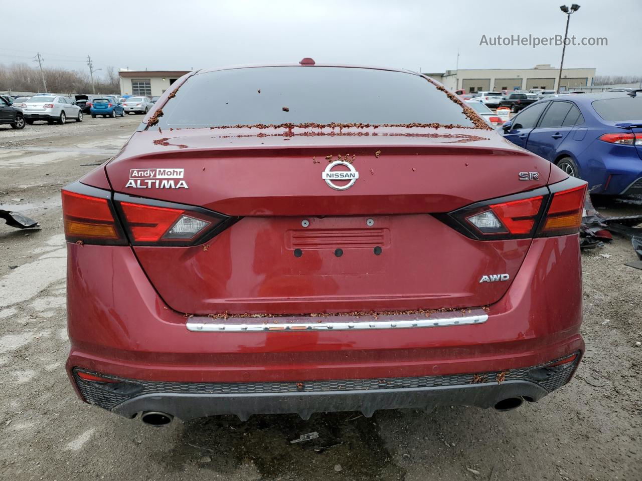 2021 Nissan Altima Sr Maroon vin: 1N4BL4CW3MN349594