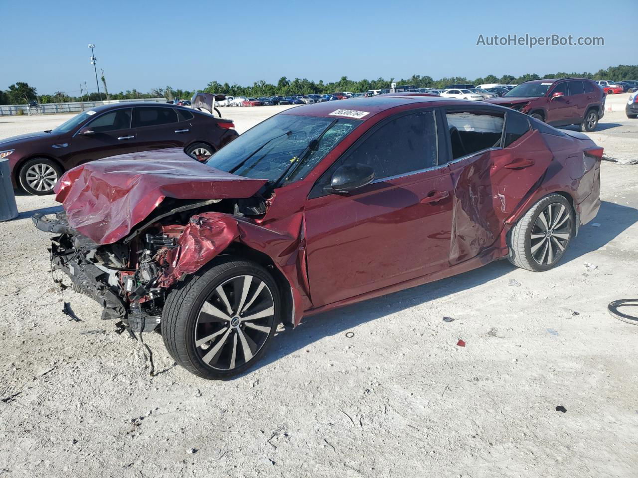 2019 Nissan Altima Sr Красный vin: 1N4BL4CW6KC184875