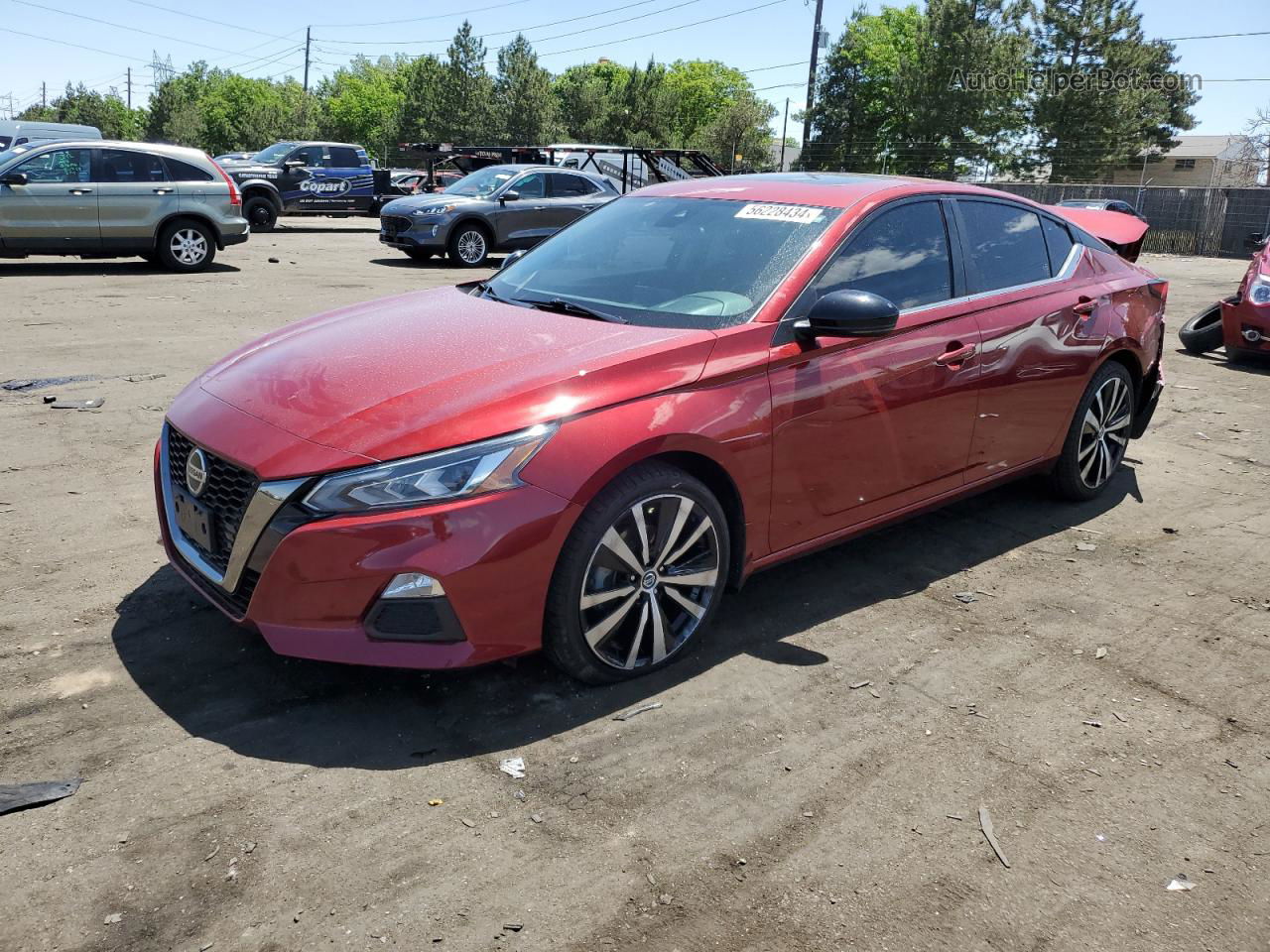 2021 Nissan Altima Sr Burgundy vin: 1N4BL4CW6MN373646