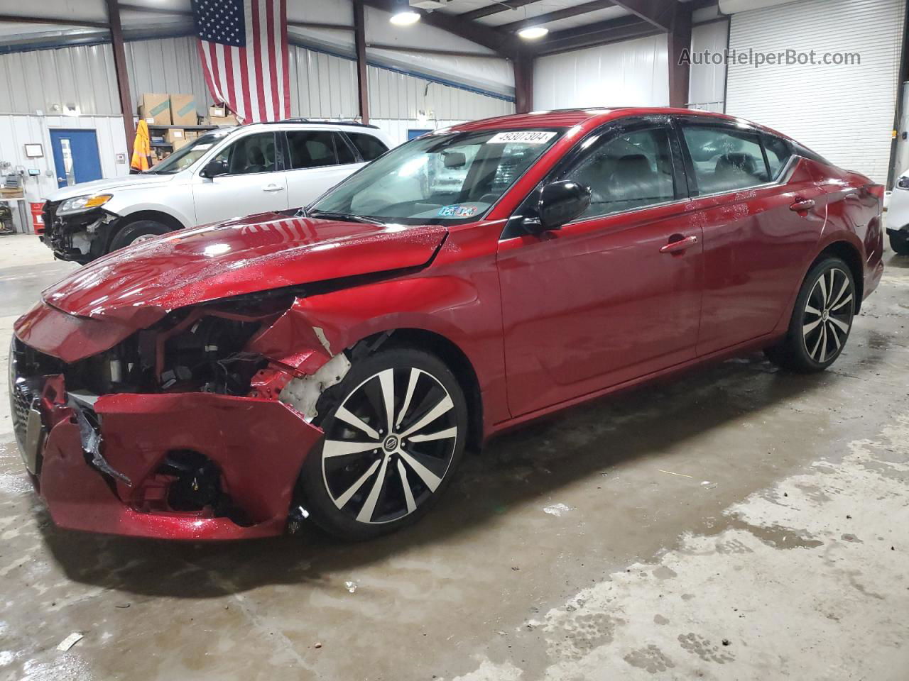 2021 Nissan Altima Sr Burgundy vin: 1N4BL4CW8MN417761