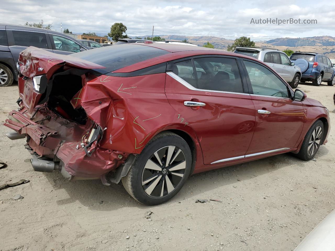 2019 Nissan Altima Sv Красный vin: 1N4BL4DV9KC115121