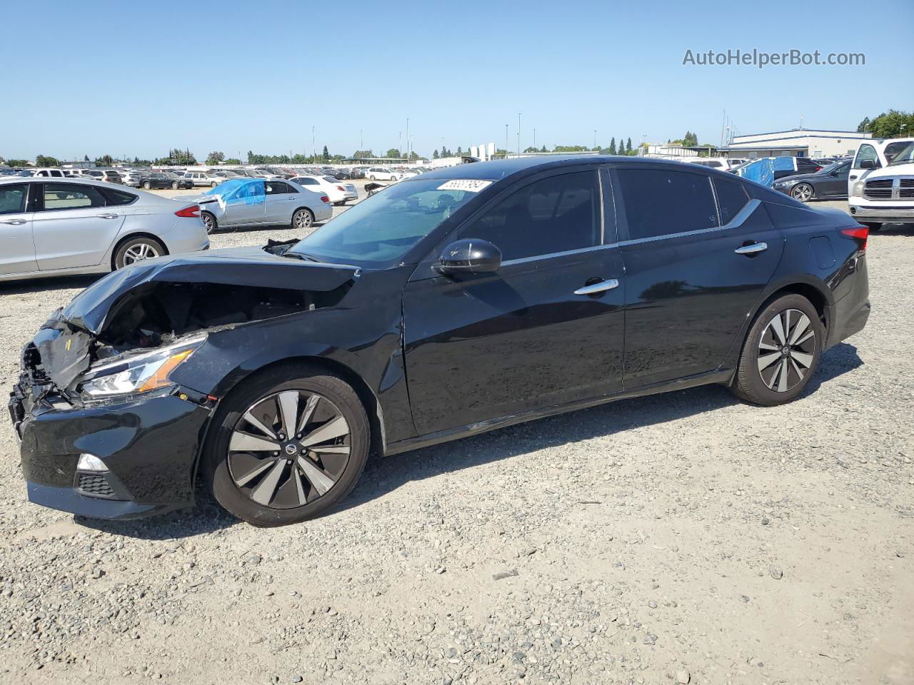 2021 Nissan Altima Sv Черный vin: 1N4BL4DVXMN336556