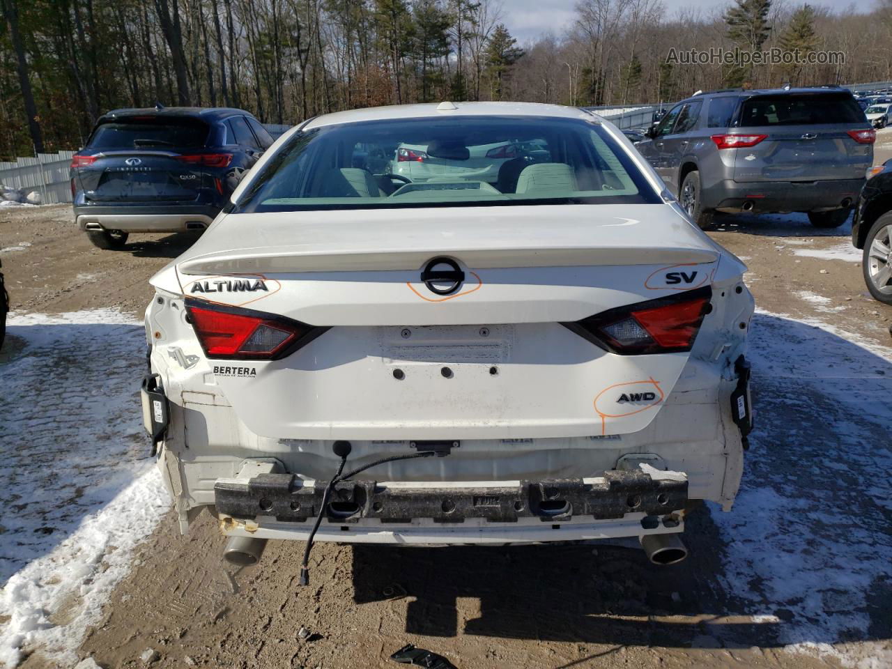 2020 Nissan Altima Sv White vin: 1N4BL4DW3LC222174