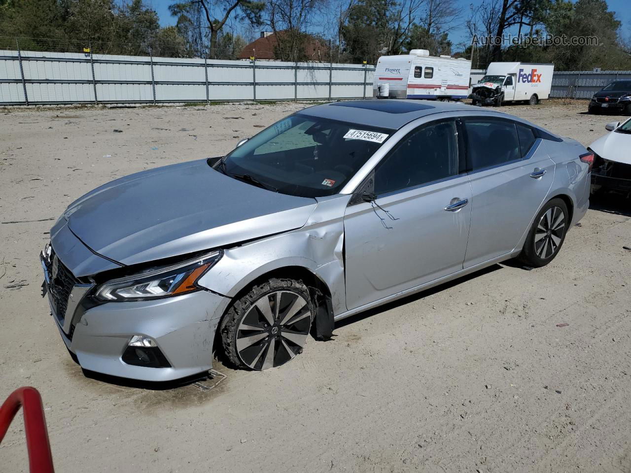 2019 Nissan Altima Sl Серебряный vin: 1N4BL4EV5KC256704