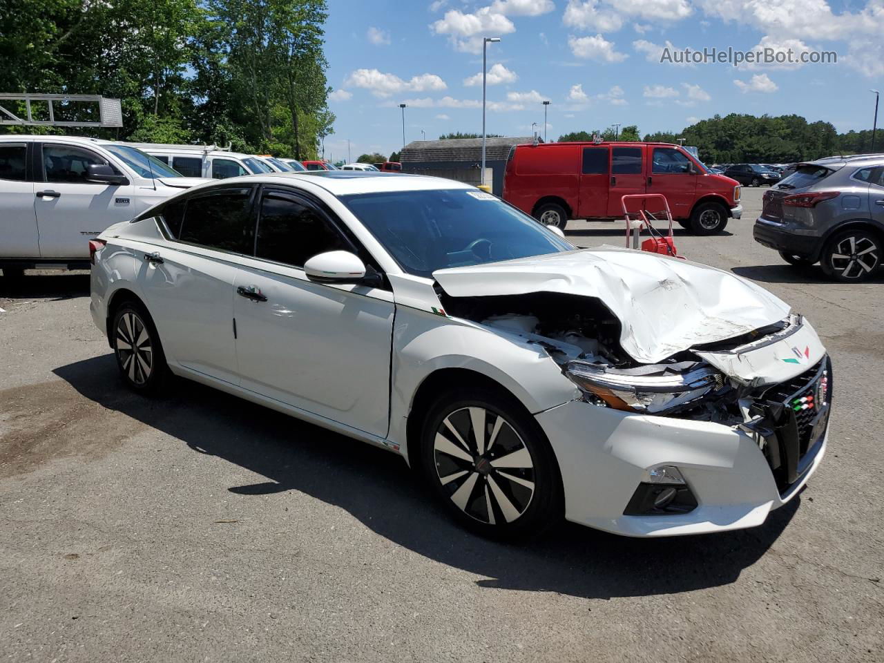 2021 Nissan Altima Sl White vin: 1N4BL4EWXMN330845