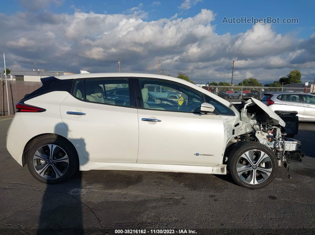 2019 Nissan Leaf Sl Plus White vin: 1N4BZ1CP0KC317264