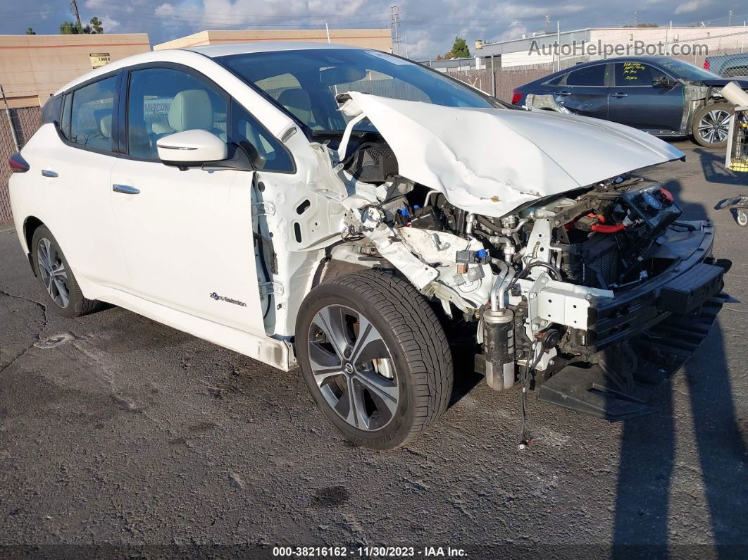 2019 Nissan Leaf Sl Plus White vin: 1N4BZ1CP0KC317264