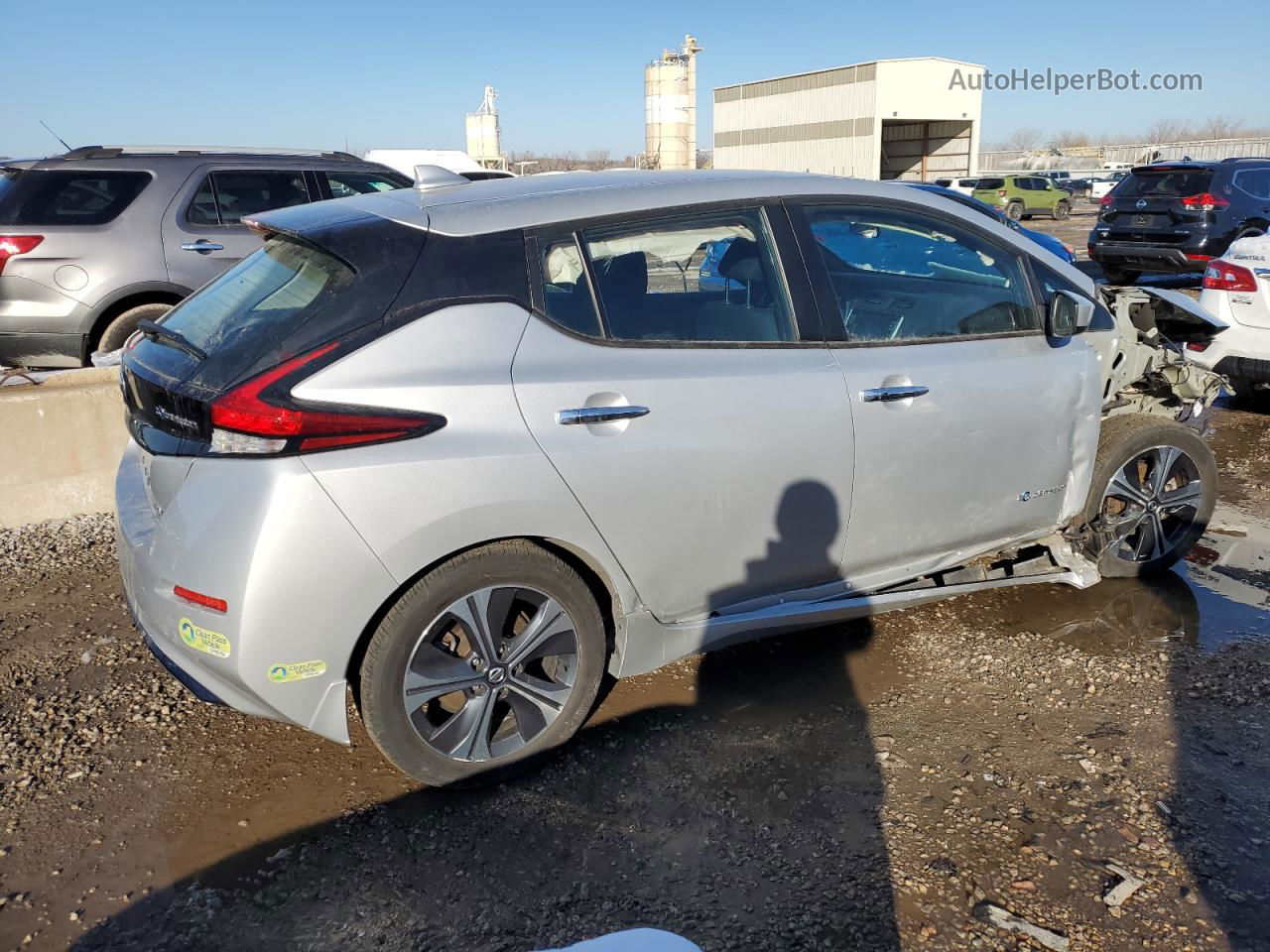 2019 Nissan Leaf S Plus Серебряный vin: 1N4BZ1CP0KC318429