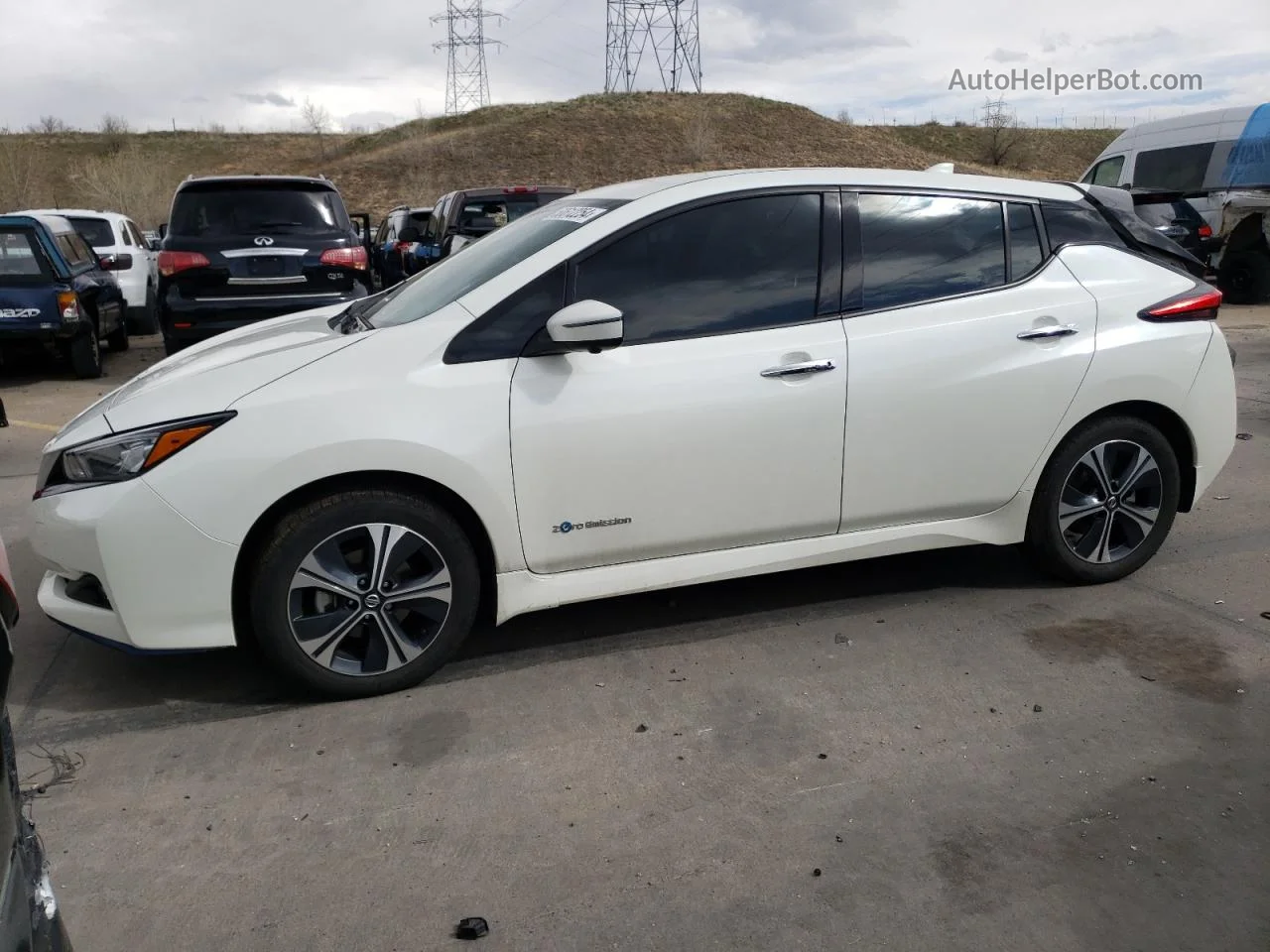 2019 Nissan Leaf S Plus White vin: 1N4BZ1CP0KC321363