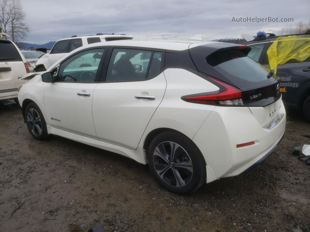 2019 Nissan Leaf S Plus White vin: 1N4BZ1CP1KC309349