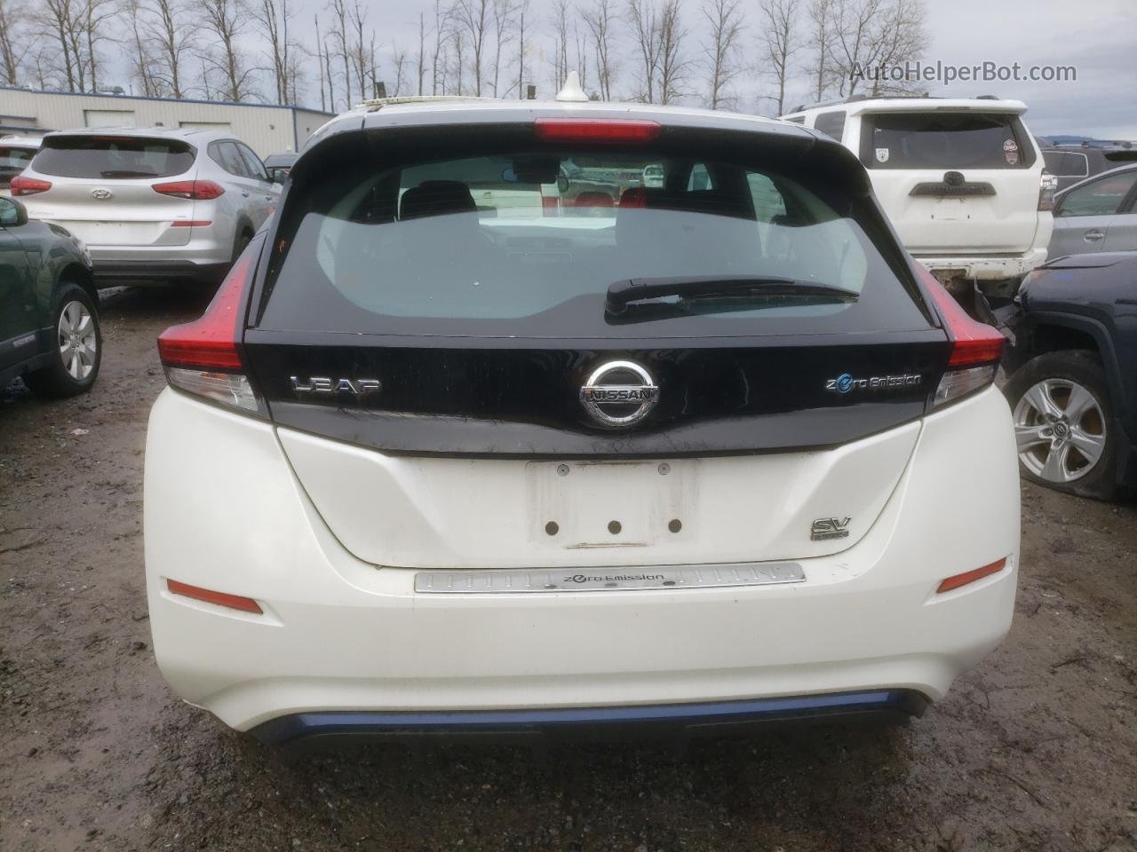 2019 Nissan Leaf S Plus White vin: 1N4BZ1CP1KC309349