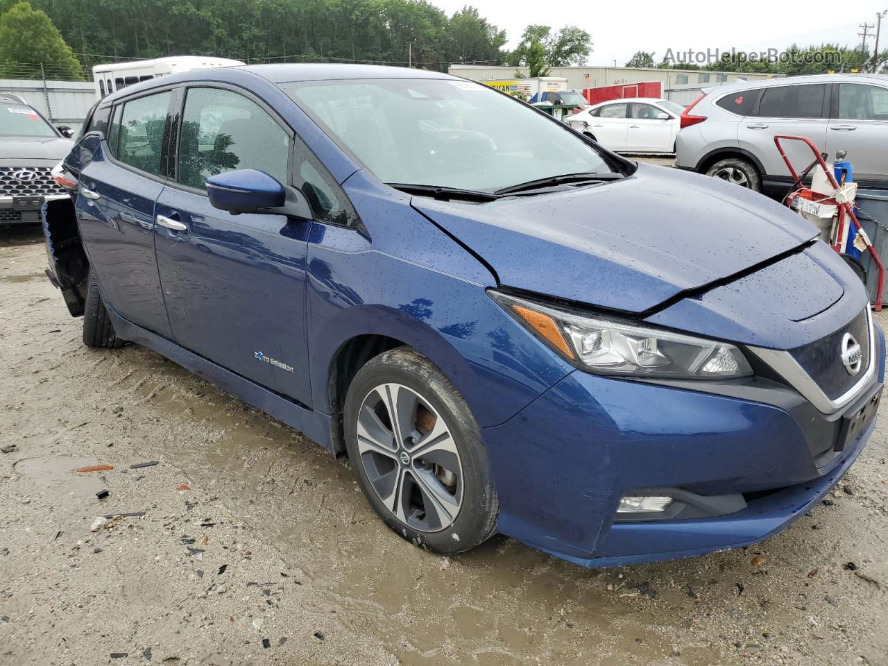 2019 Nissan Leaf S Plus Синий vin: 1N4BZ1CP1KC320514