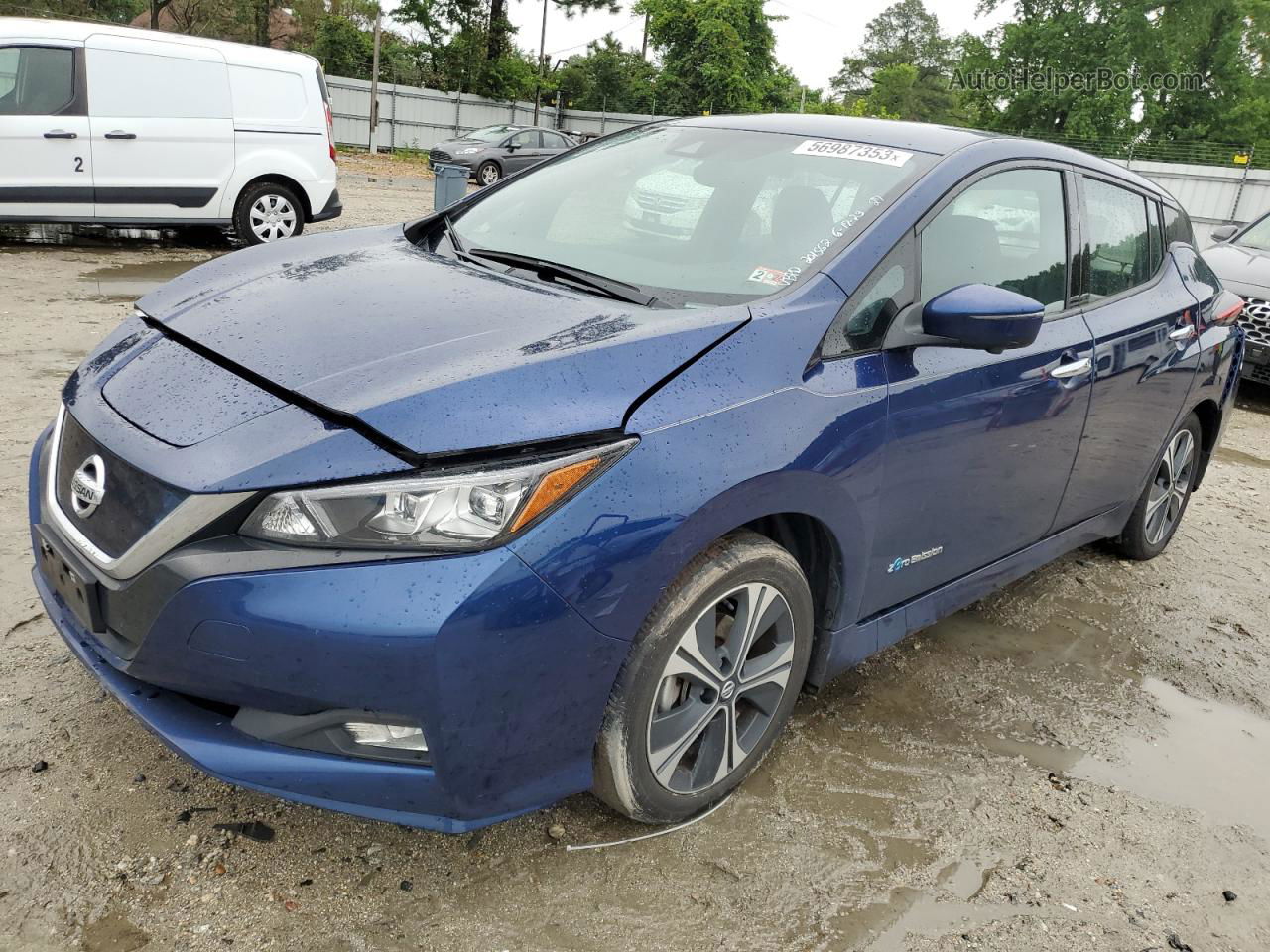 2019 Nissan Leaf S Plus Blue vin: 1N4BZ1CP1KC320514