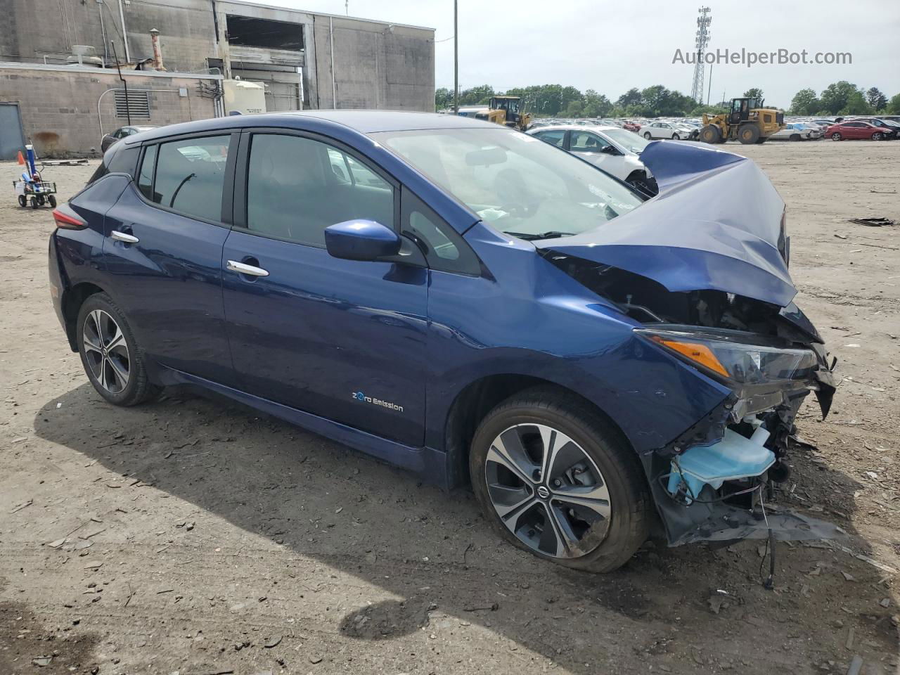 2019 Nissan Leaf S Plus Blue vin: 1N4BZ1CP1KC321274