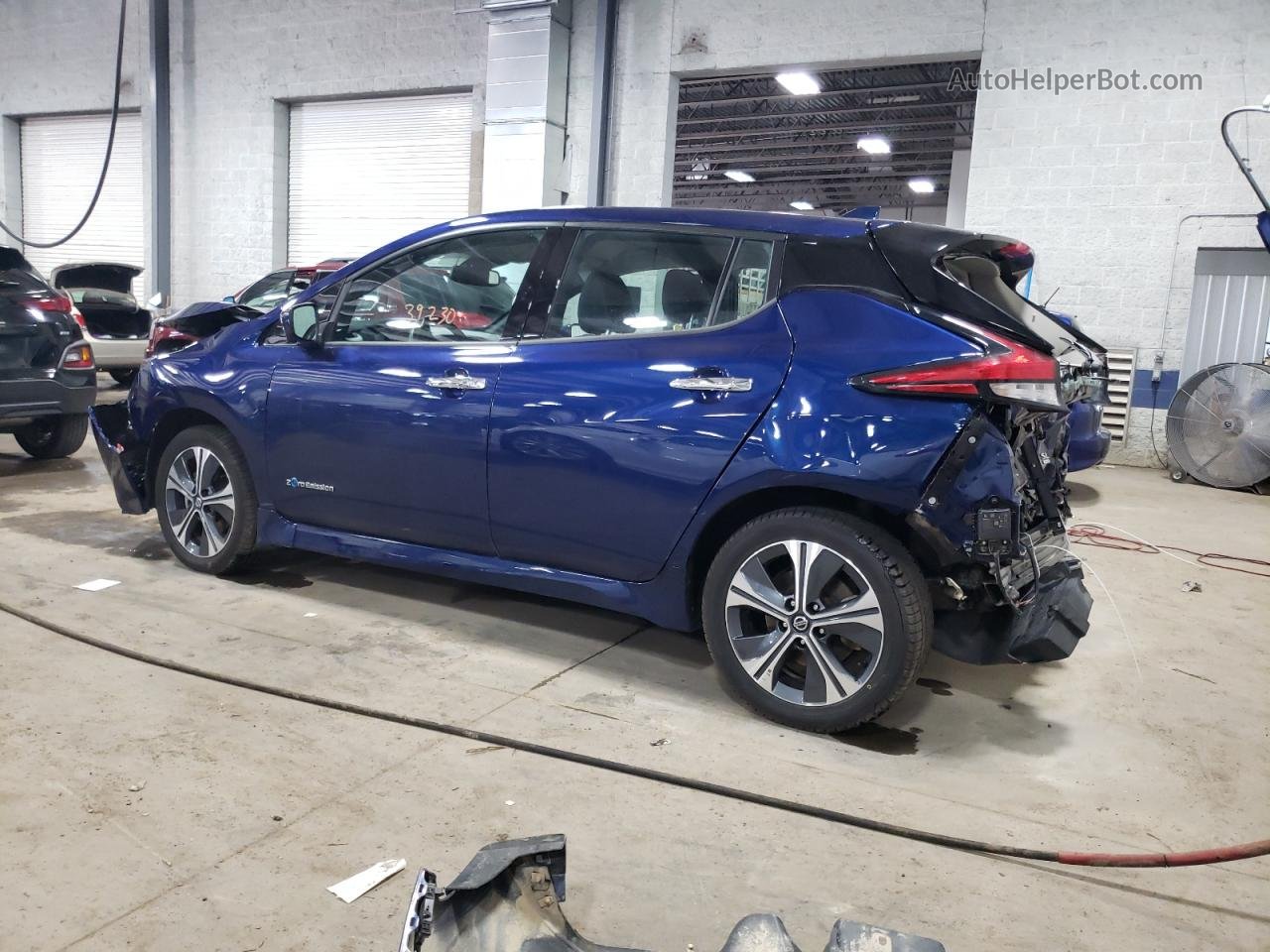 2019 Nissan Leaf S Plus Синий vin: 1N4BZ1CP2KC308470
