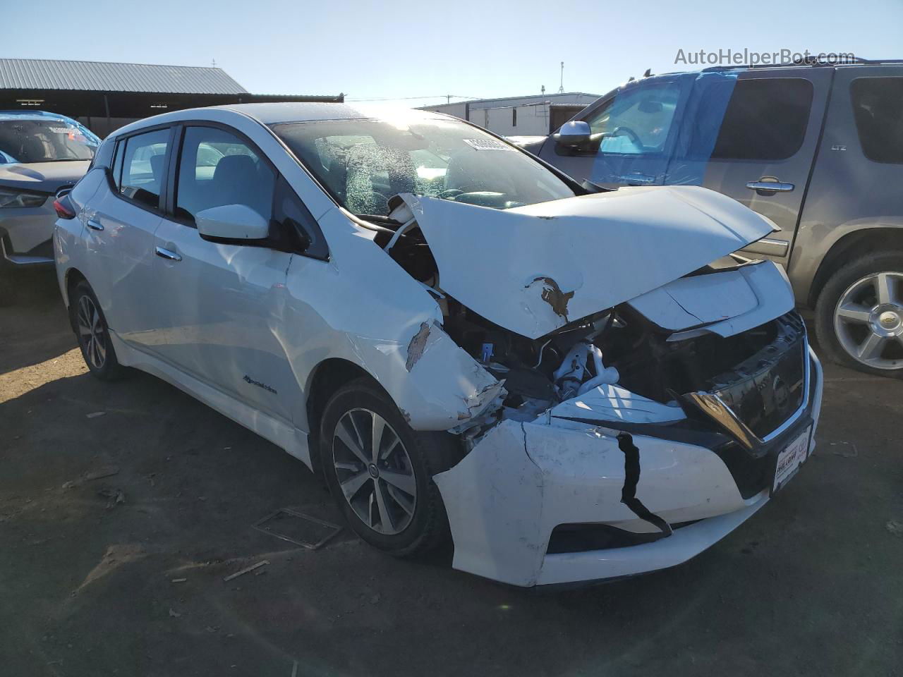 2019 Nissan Leaf S Plus White vin: 1N4BZ1CP2KC321560