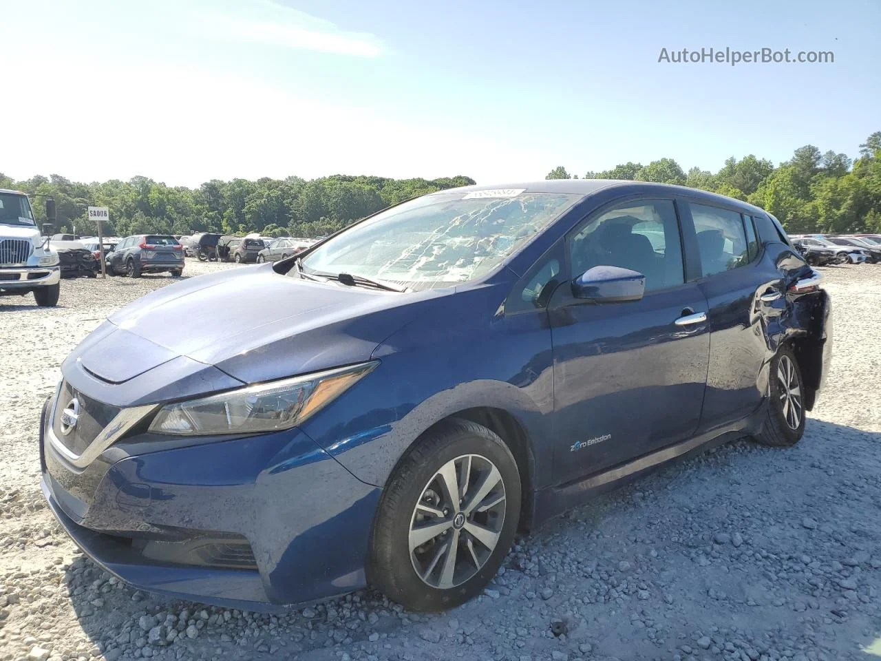 2019 Nissan Leaf S Plus Blue vin: 1N4BZ1CP3KC315346