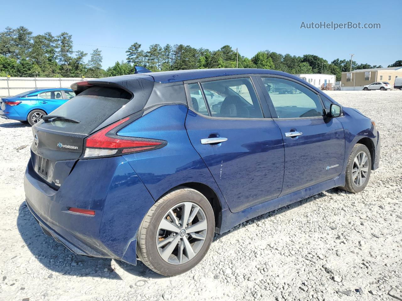 2019 Nissan Leaf S Plus Blue vin: 1N4BZ1CP3KC315346