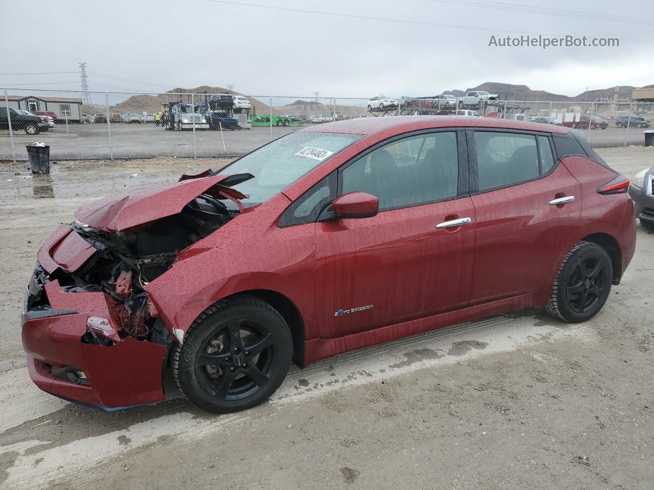 2019 Nissan Leaf S Plus Red vin: 1N4BZ1CP3KC319882