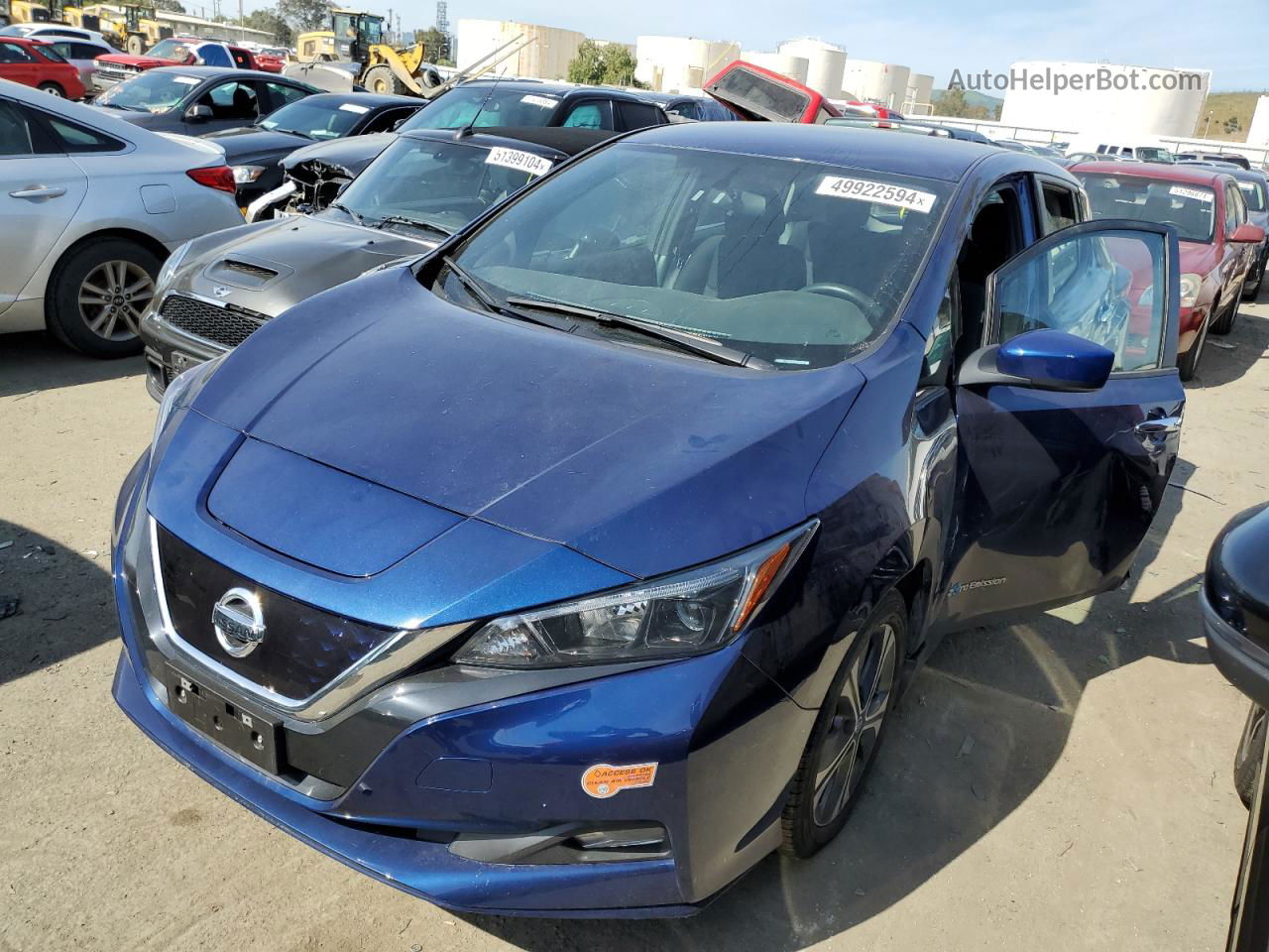 2019 Nissan Leaf S Plus Blue vin: 1N4BZ1CP3KC321468