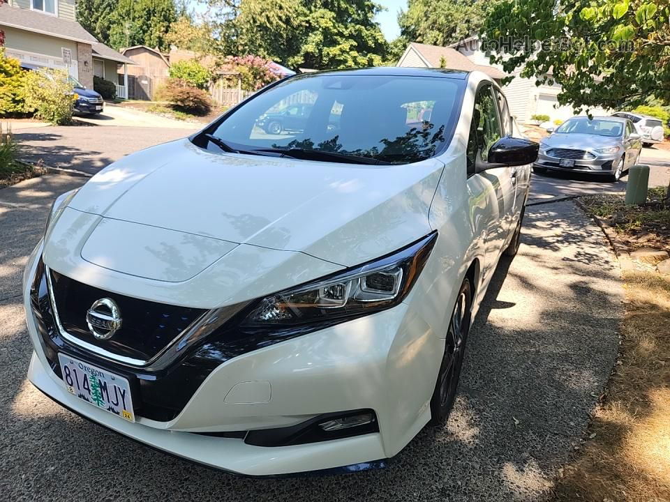 2019 Nissan Leaf Sv Plus White vin: 1N4BZ1CP4KC318255