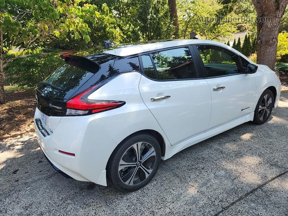 2019 Nissan Leaf Sv Plus White vin: 1N4BZ1CP4KC318255