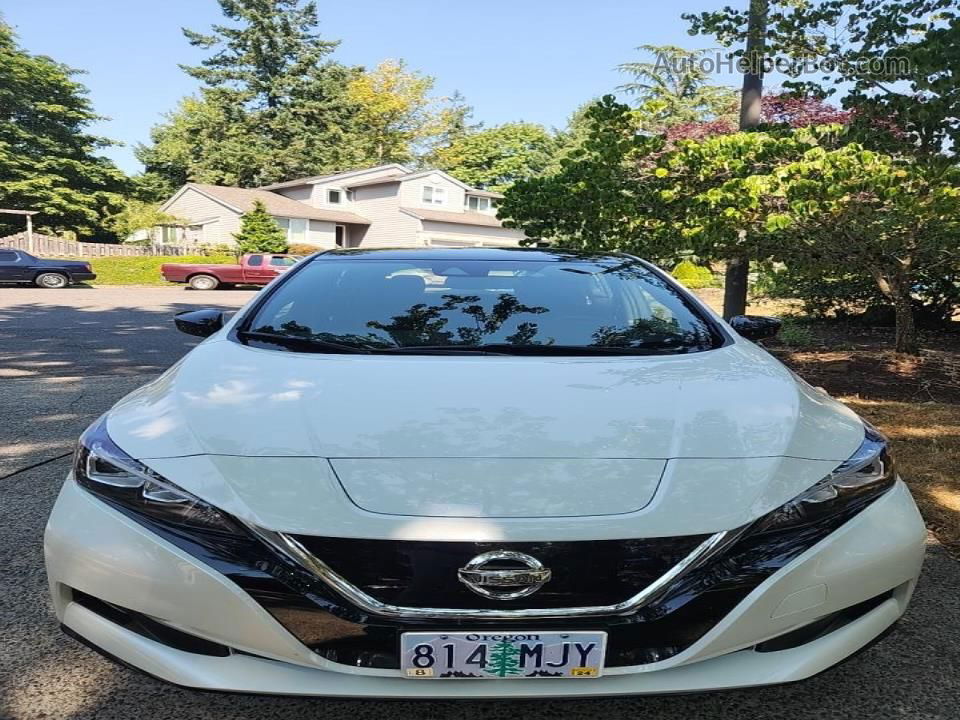 2019 Nissan Leaf Sv Plus White vin: 1N4BZ1CP4KC318255