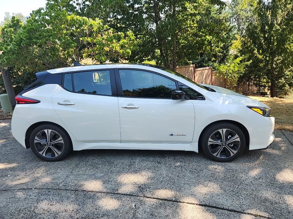 2019 Nissan Leaf Sv Plus White vin: 1N4BZ1CP4KC318255