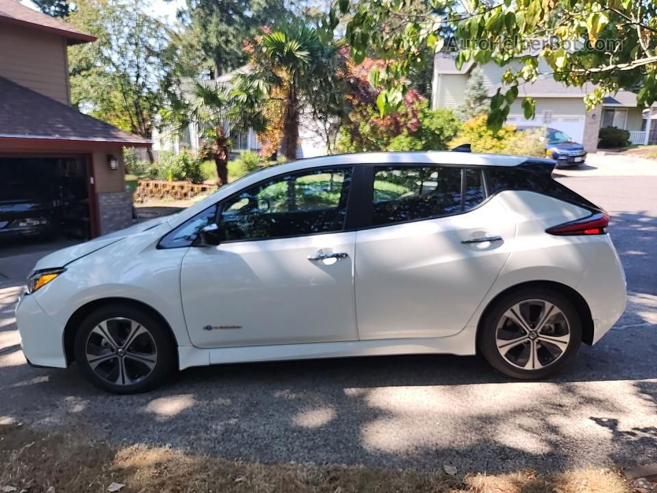 2019 Nissan Leaf Sv Plus White vin: 1N4BZ1CP4KC318255