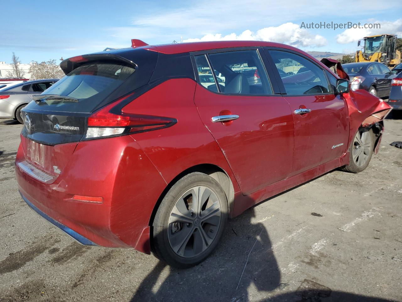 2019 Nissan Leaf S Plus Red vin: 1N4BZ1CP4KC318496