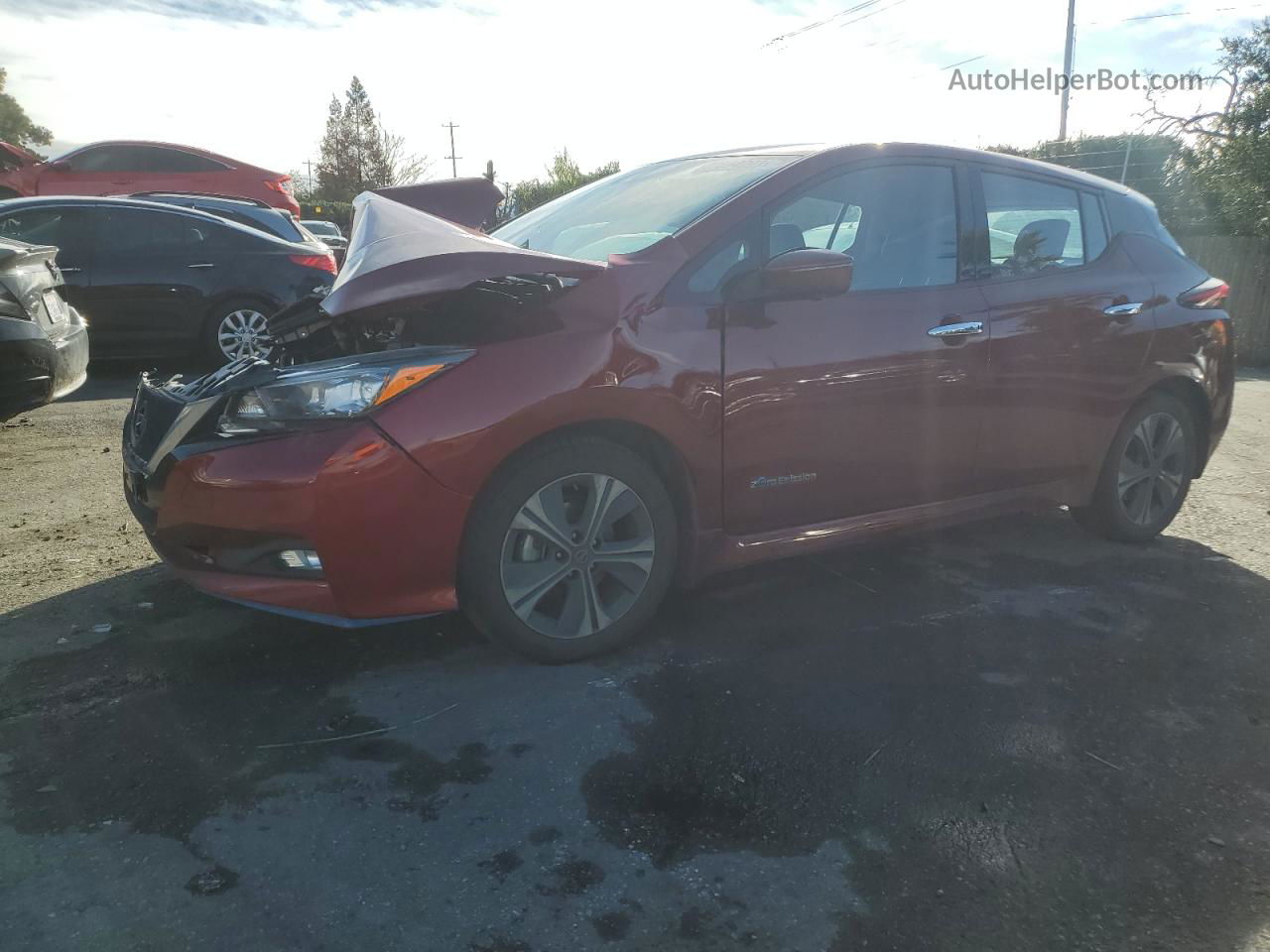 2019 Nissan Leaf S Plus Красный vin: 1N4BZ1CP4KC318496